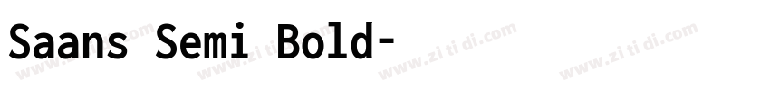 Saans Semi Bold字体转换